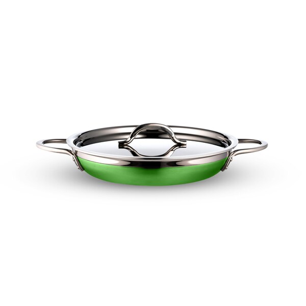 Bon Chef Country French 2 Saute Pan/Skillet W/Cover Dbl Handle 10 1/8 X 1 7/8 1 Qt 20 Oz - Lime 71304-CF2-L - main
